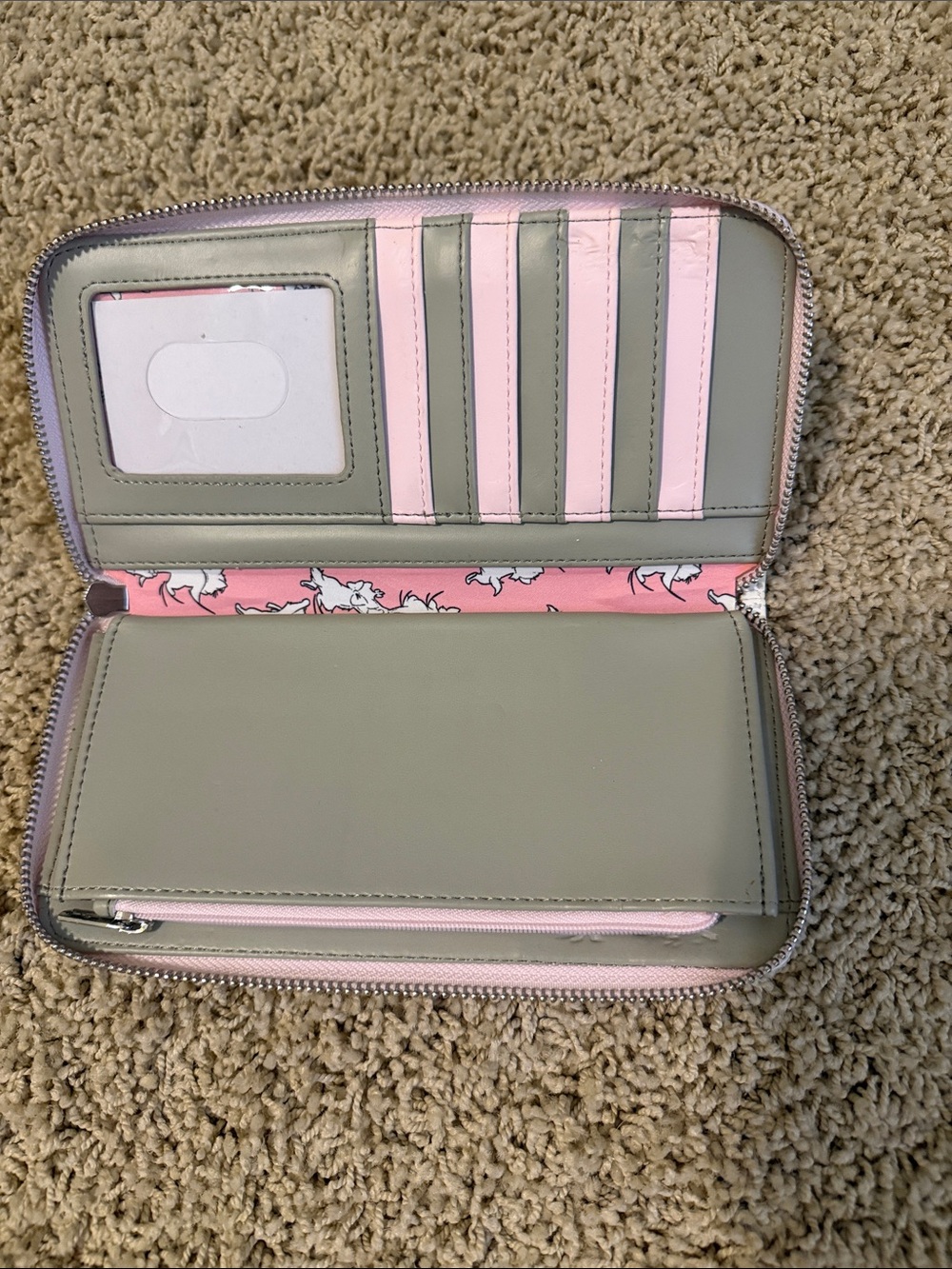Disney Loungefly Aristocats White Floral Zip Wallet - Picture 3 of 3